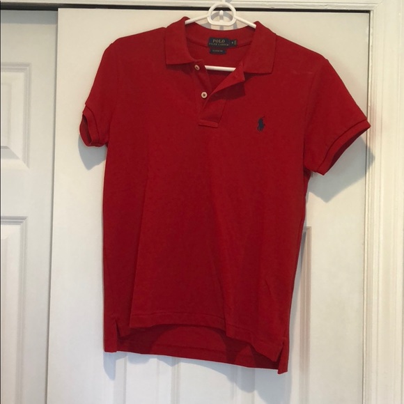 womens red ralph lauren polo shirt